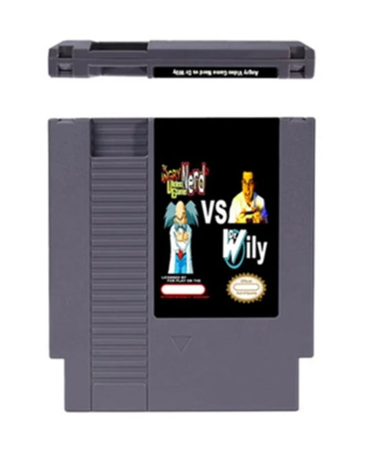 ANGRY VIDEO GAME "NERD VS DR WILLY"  - NES (Nintendo Entertainment System 1983) 72 Pin 8 Bit Video Game Cartridge
