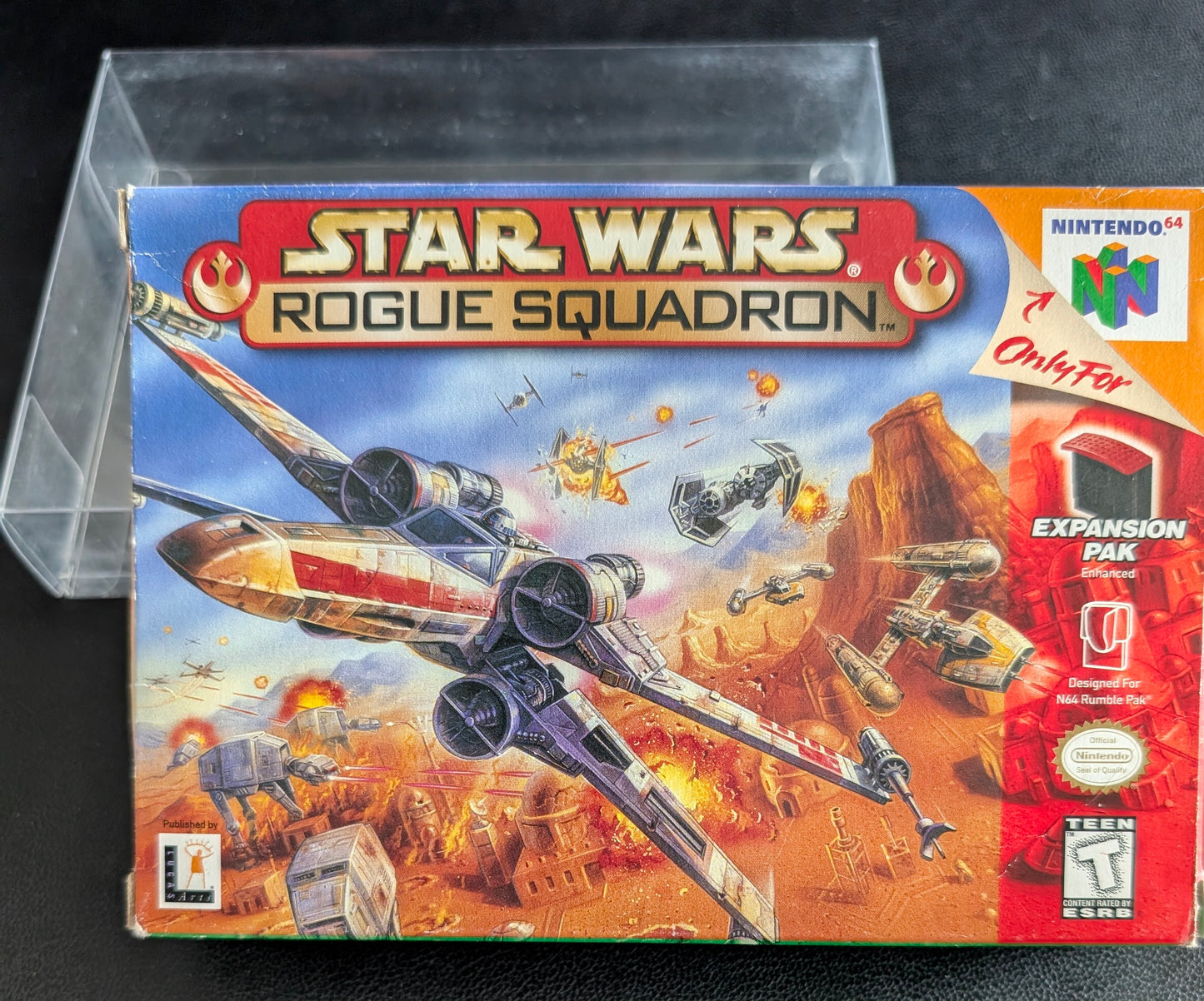 Star Wars: Rogue Squadron Nintendo 64 (N64) – Complete in Box (CIB) with Manual & Protector – Great Shape