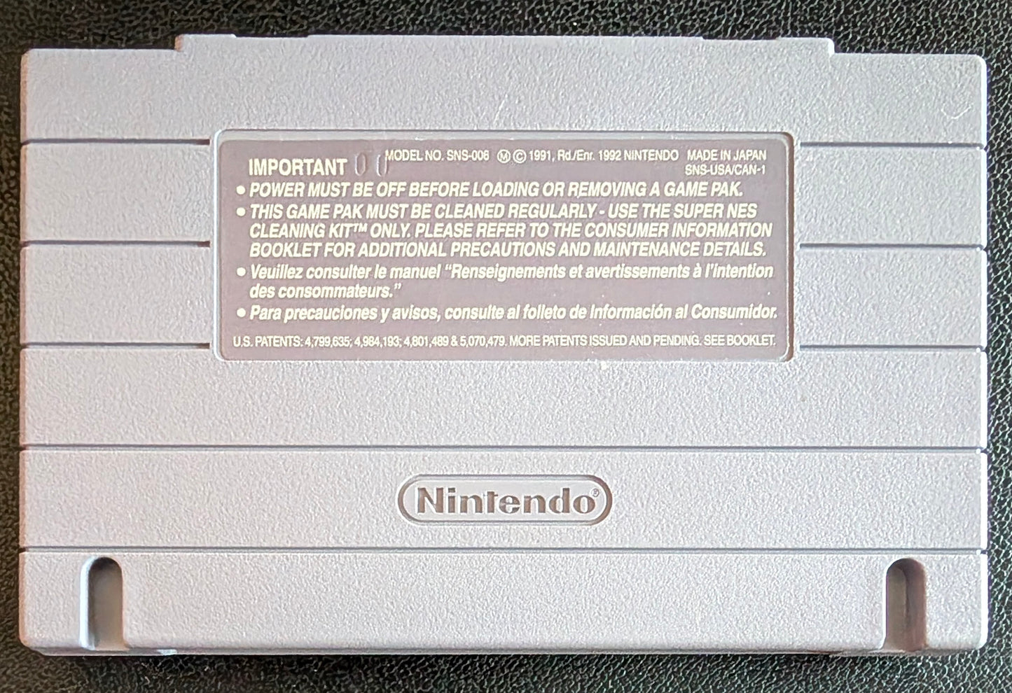 Authentic DRACULA - SNES - Super Nintendo Ent. System 1995 NTSC Cartridge + Protector