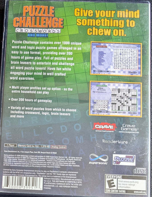 Puzzle Challenge 2002 - 2002 PlayStation 2 | Complete CIB | RE-Sealed