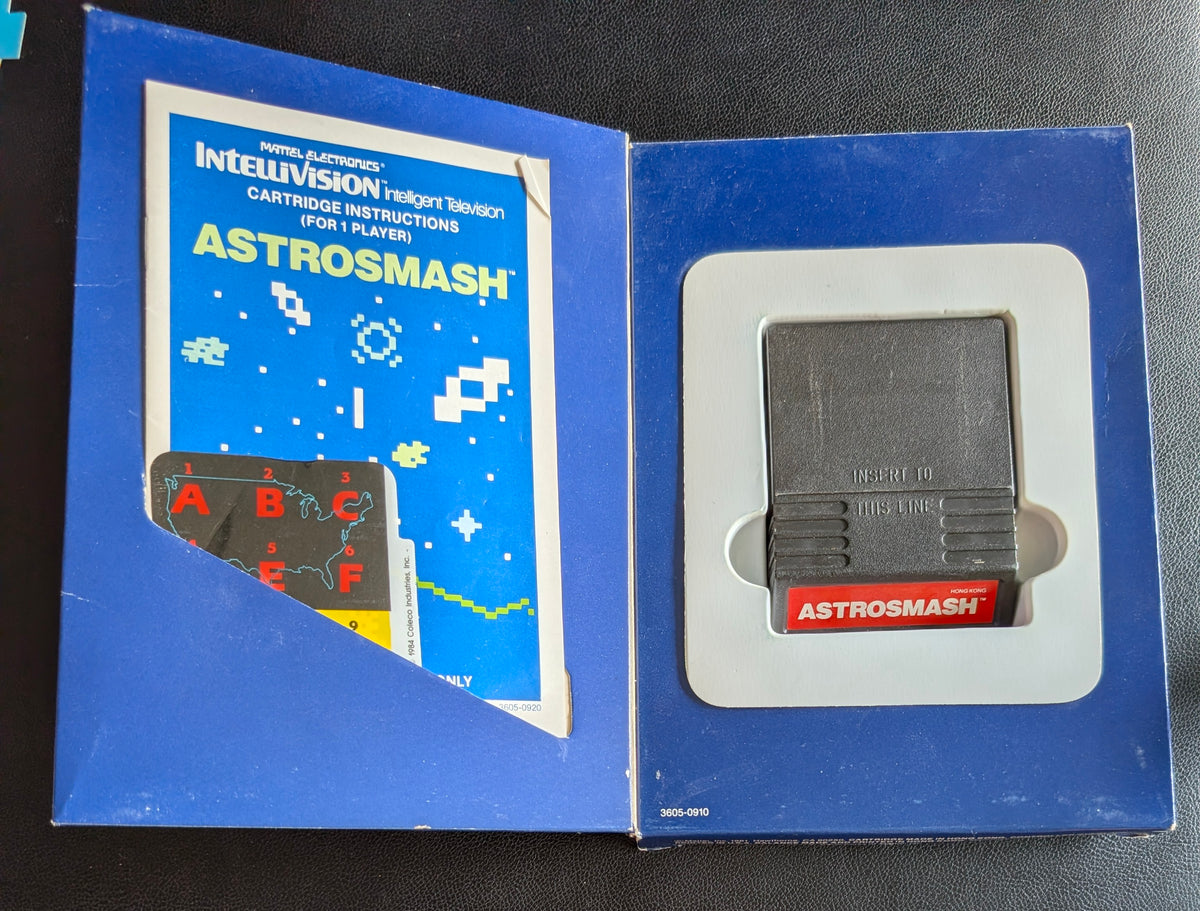 Astrosmash (Intellivision) 1981 | Mattel Electronics | Complete Video Game + 2 Inlays