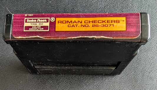 Roman Checkers (TRS-80 Color Computer) 1981 | Radio Shack | Video Game Cartridge