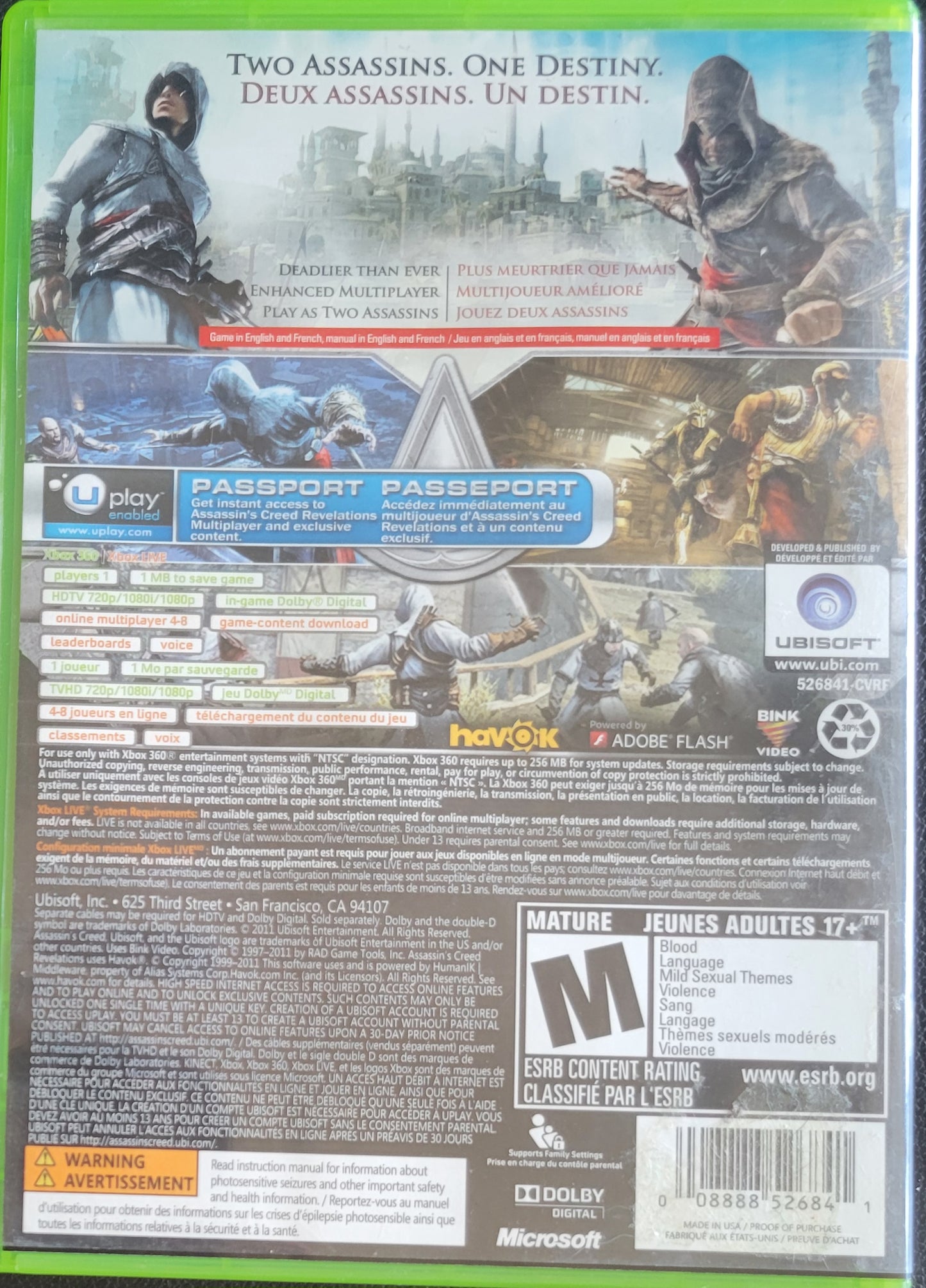 Assassin's Creed Revelations - (CIB) - Microsoft XBOX 360 - Pre-Owned Like New CLEAN DISC