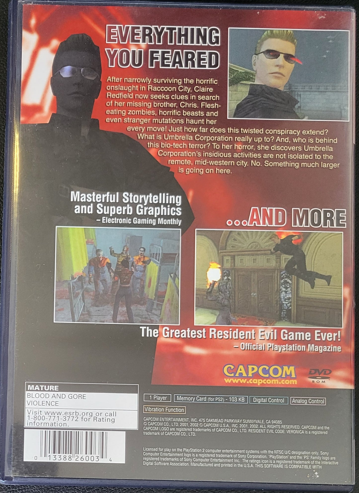 Resident Evil: Code Veronica - Sony PlayStation 2 PS2 (CIB) Pre-Owned Tested & Working LIKE NEW