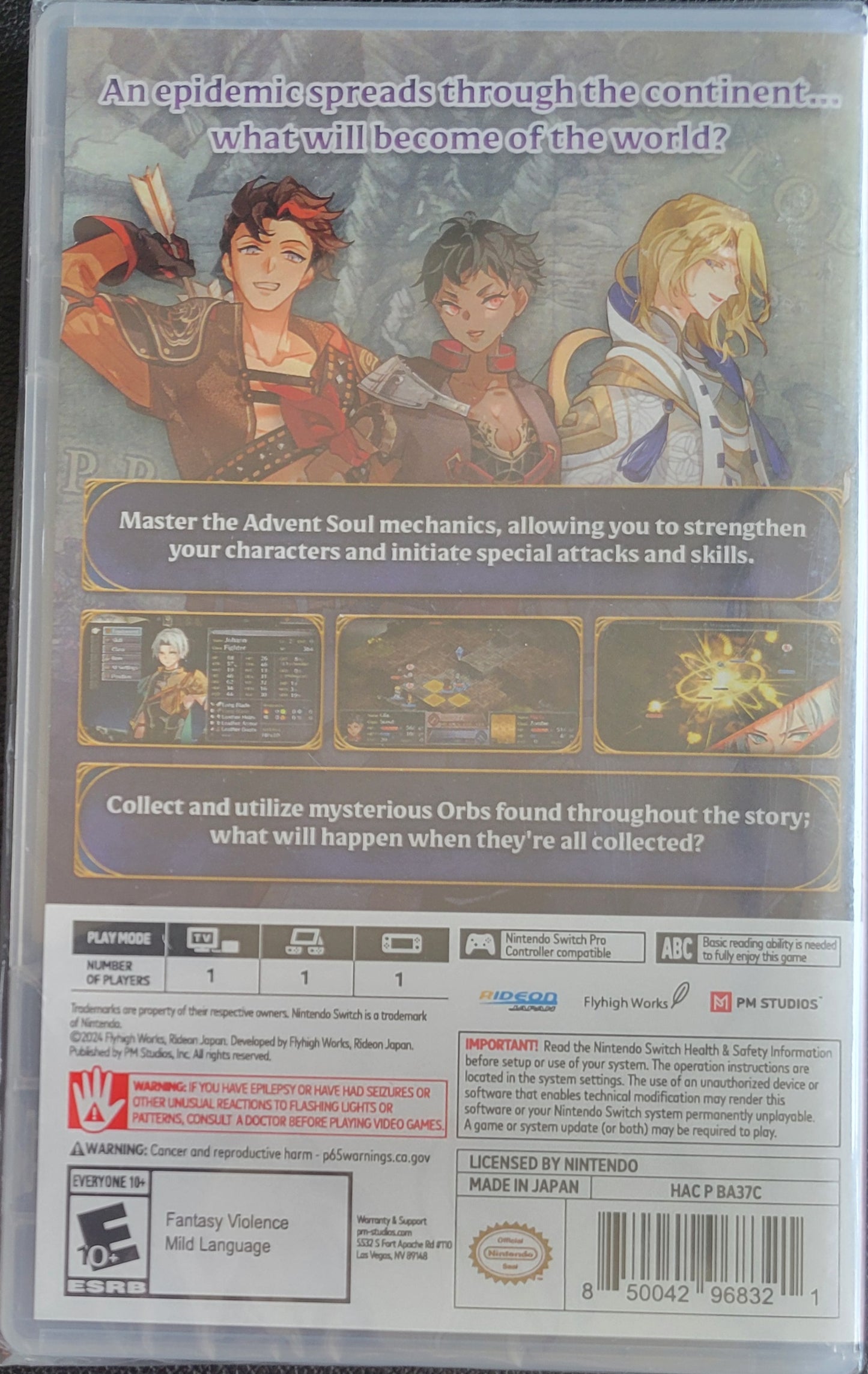 Mercenaries Lament Requiem Of The Silver Wolf - FACTORY SEALED Nintendo Switch (2019) + Plastic Protection Sleeve