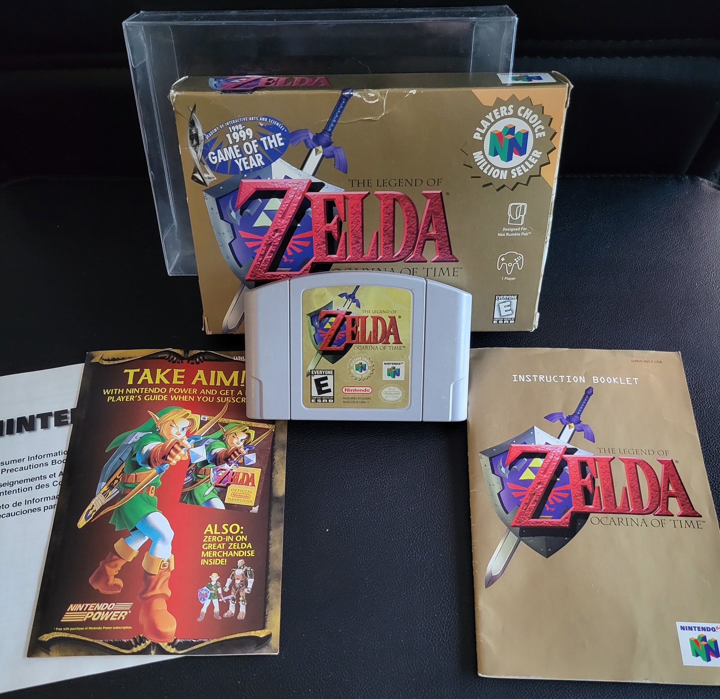 AUTHENTIC ZELDA OCARINA OF TIME NINTENDO N64 CIB COMPLETE + BOX + INSTRUCTIONS GREAT SHAPE