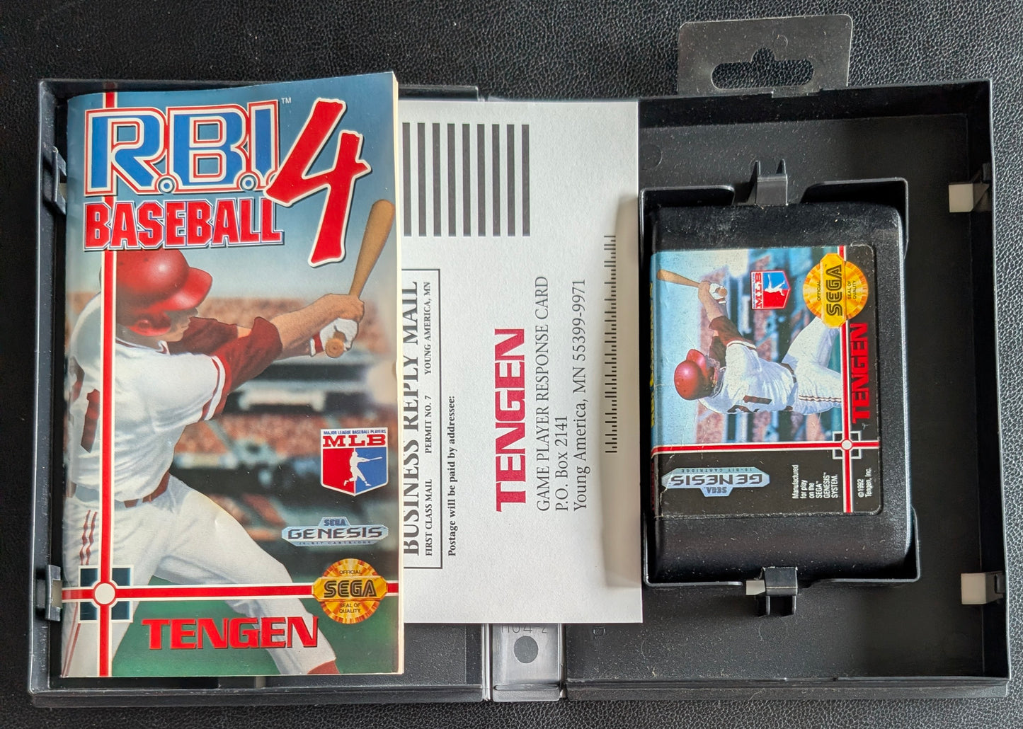 RBI Baseball 4 - Boxed CIB Hang Tab (Sega Genesis) | 1993 | Sports / Baseball