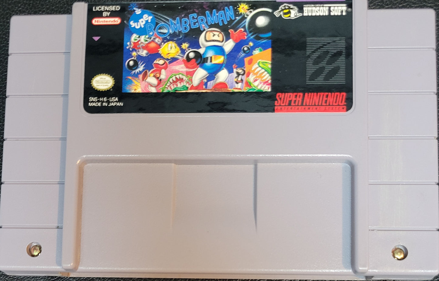 SUPER BOMBERMAN - Authentic SNES - (Super Nintendo Ent. System 1993) NTSC Cartridge + Protector