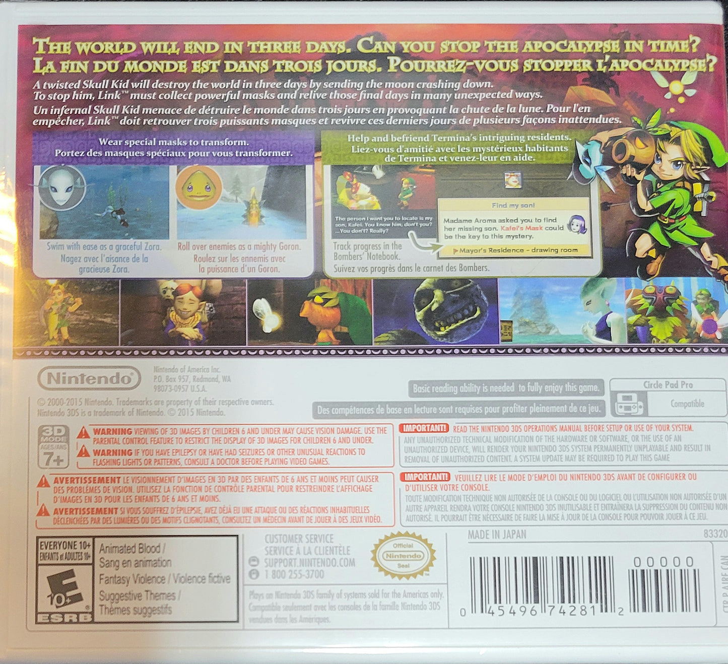 Zelda: Majora's Mask 3D - NEW Nintendo 3DS (2015) - Factory Sealed