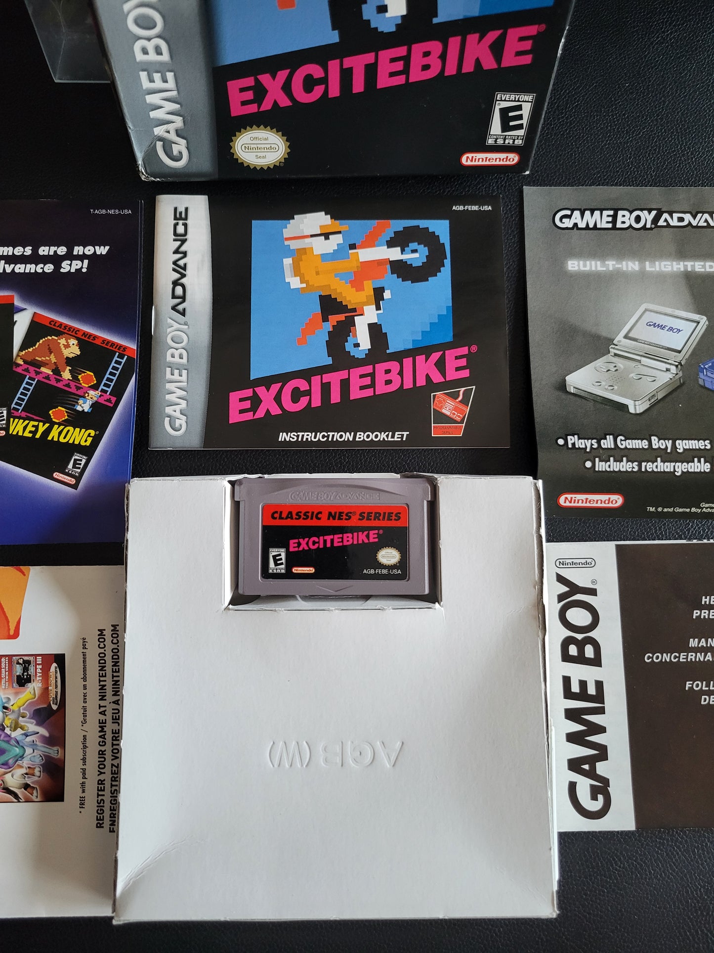 EXCITEBIKE (CIB) Classic NES Series 2004 (VG) - GAMEBOY ADVANCE GBA + Protector