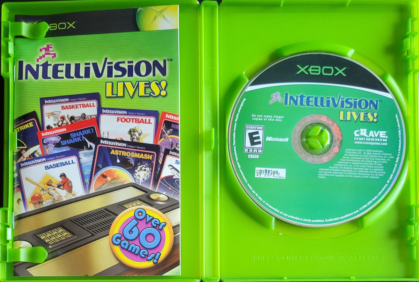 Intellivision Lives! - (CIB) OG Microsoft XBOX Pre-Owned Great Shape Tested & Working CLEAN DISC
