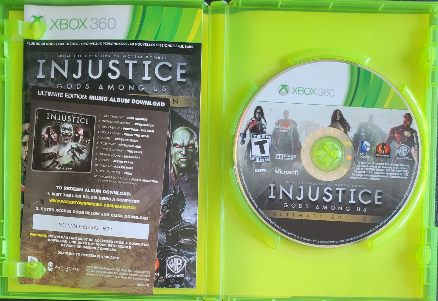 Injustice: Gods Among Us *Ultimate Edition* - (CIB) - Microsoft XBOX 360 - Pre-Owned Like New CLEAN DISC