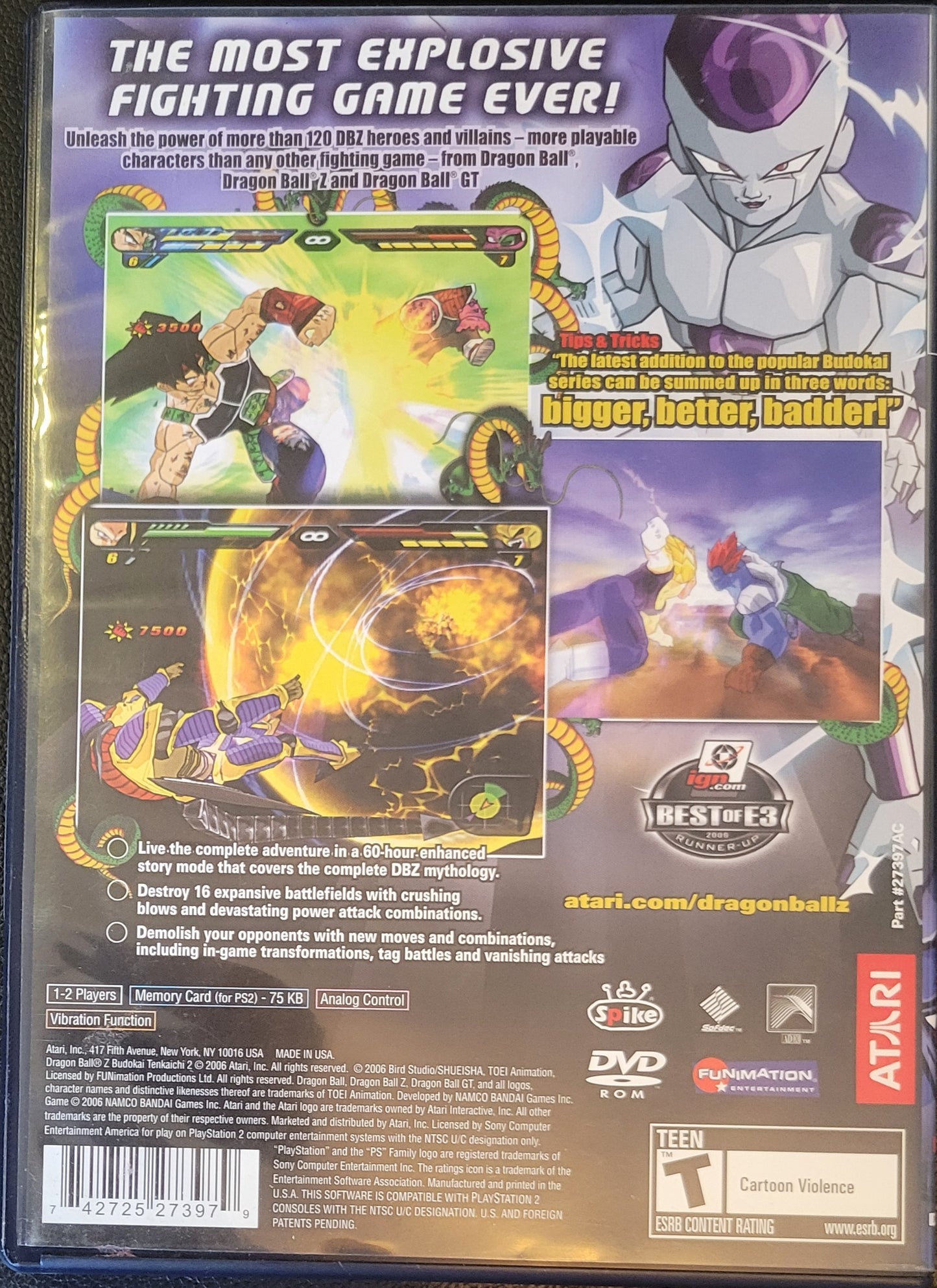 RARE Dragon Ball Z: Budokai Tenkaichi 2 - Sony PlayStation 2 PS2 Pre-Owned Tested & Working Great Shape!