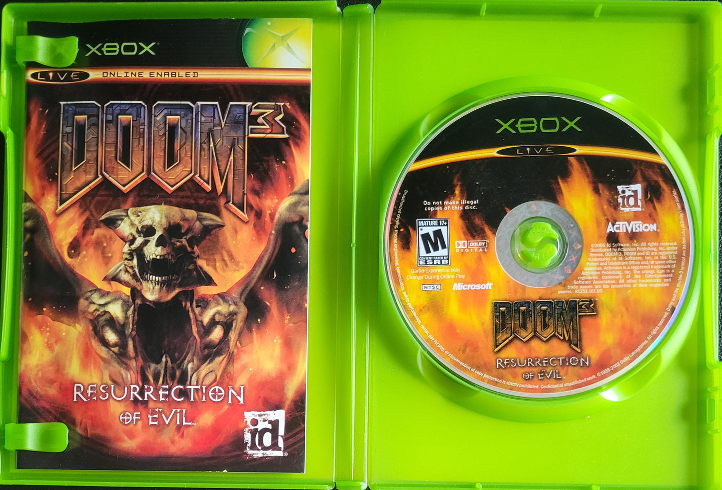 DOOM 3 - (CIB) OG Microsoft XBOX Pre-Owned Great Shape Tested & Working CLEAN DISC