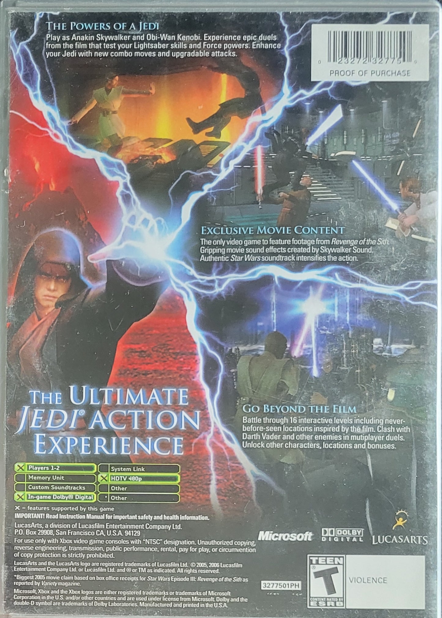 Star Wars 3: Revenge Of The Sith *PH* - (CIB) OG Microsoft XBOX Pre-Owned Great Shape Tested & Working CLEAN DISC