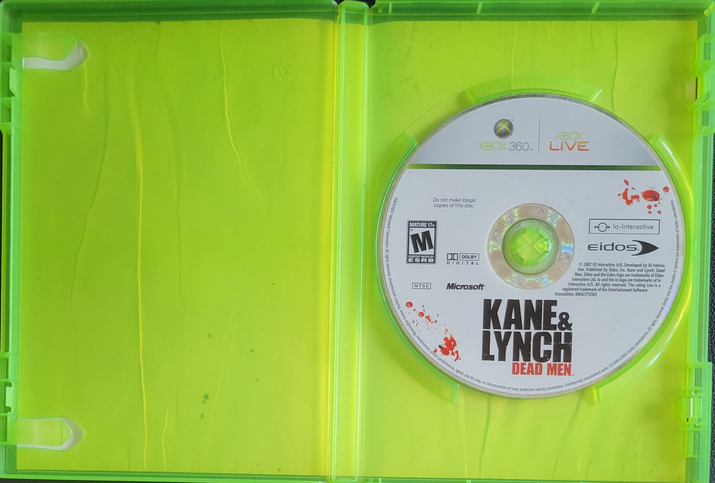 Kane & Lynch: Dead Men - (CWB) - Microsoft XBOX 360 - Pre-Owned Like New CLEAN DISC