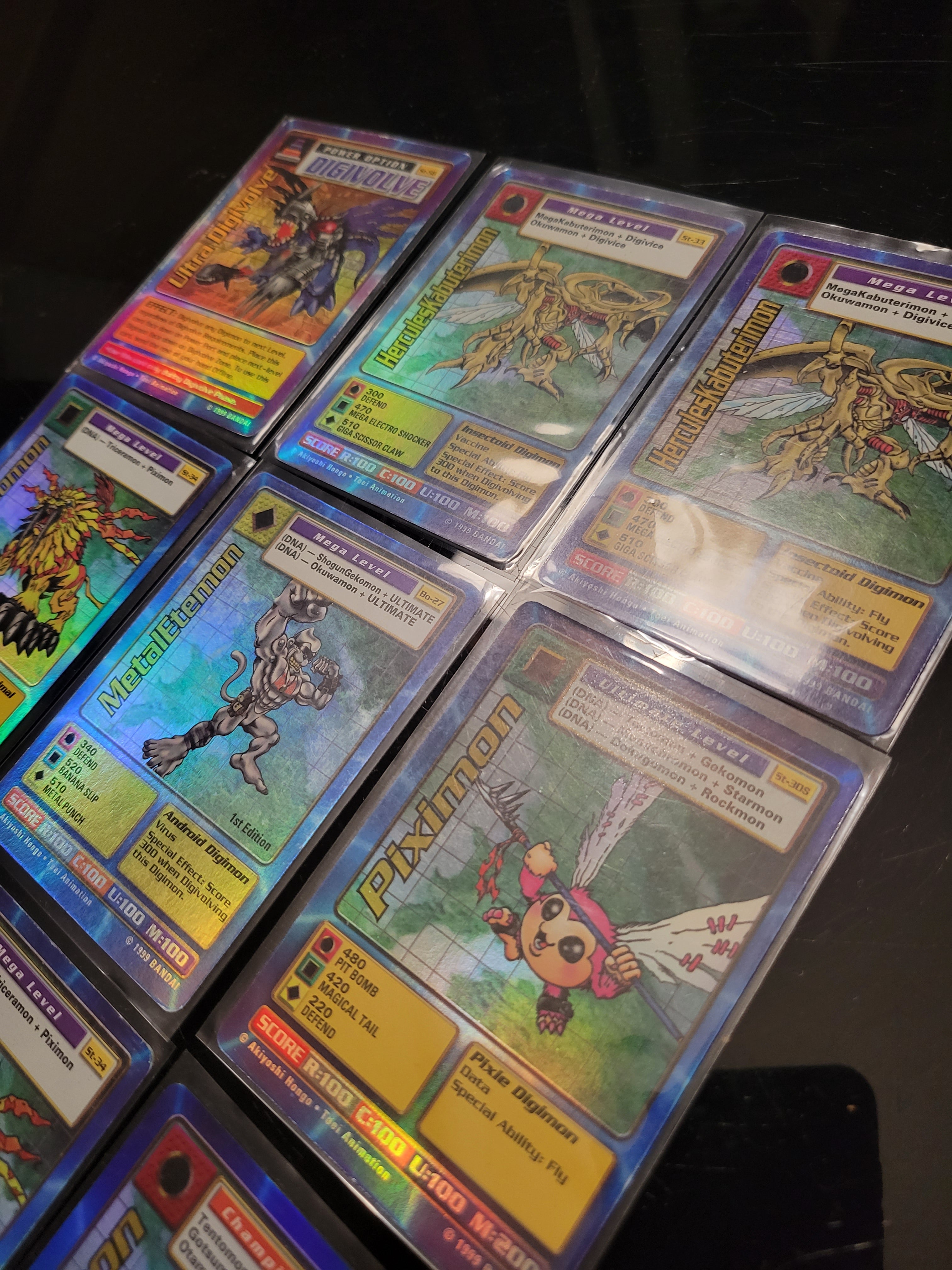 1999 Lot Of 9 HOLO BANDAI: DIGIMON Including One 1st Edition Holograph AltezzaGameShop 1999 Lot Of 9 HOLO BANDAI: DIGIMON Including One 1st Edition Holograph AltezzaGameShop