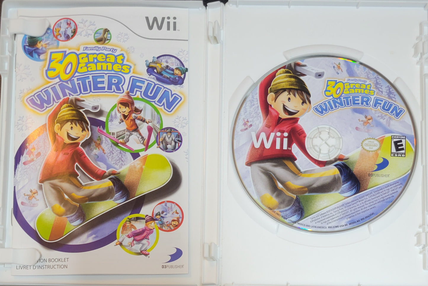 30 Games in 1: Family Party Winter Fun – 2007 Nintendo Wii CIB – RE-SEALED + Clean Disc