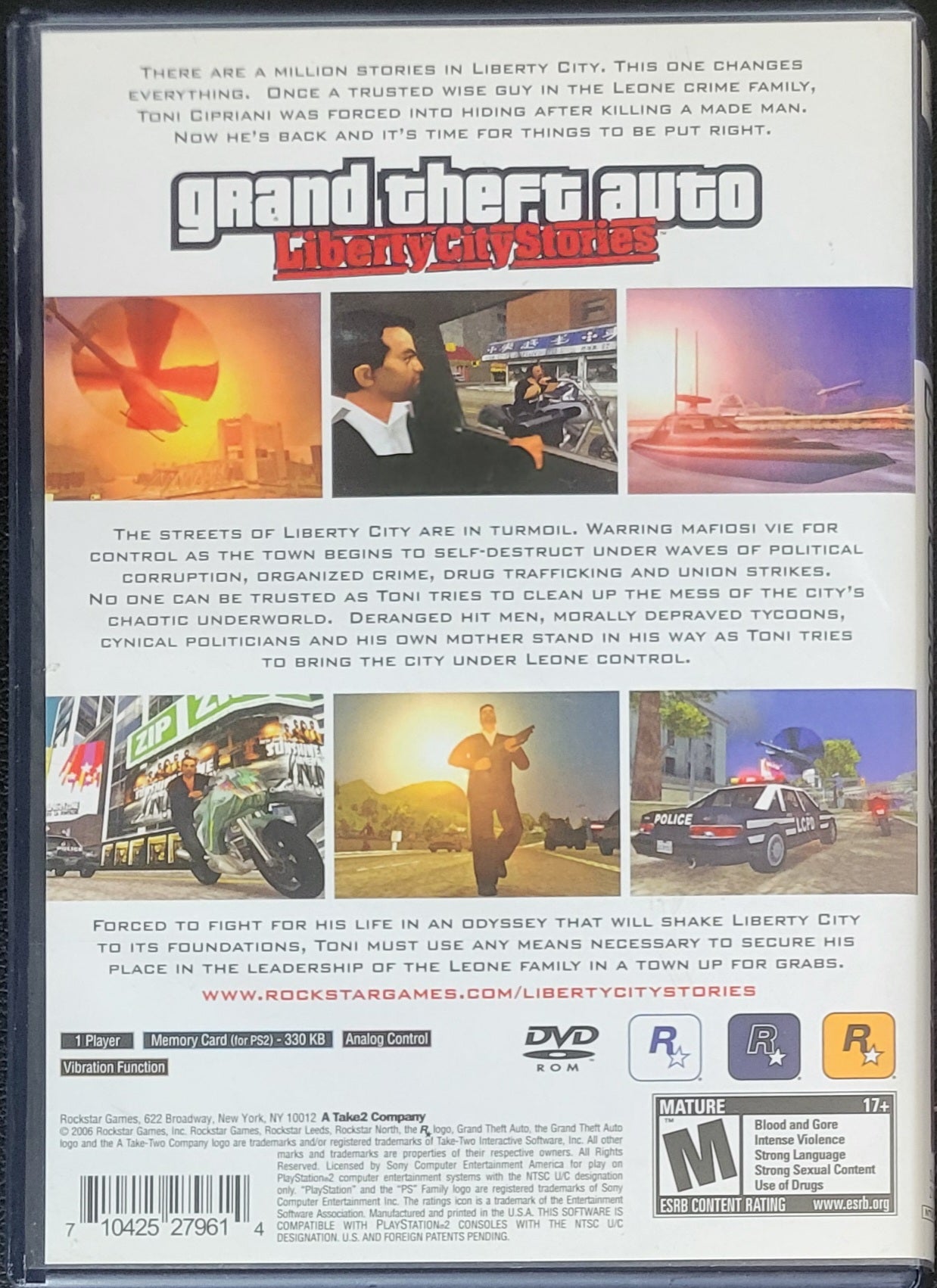 GTA Grand Theft Auto: Liberty City Stories + Poster - Sony PlayStation 2 PS2 (CIB) Pre-Owned Tested & Working Great Shape!