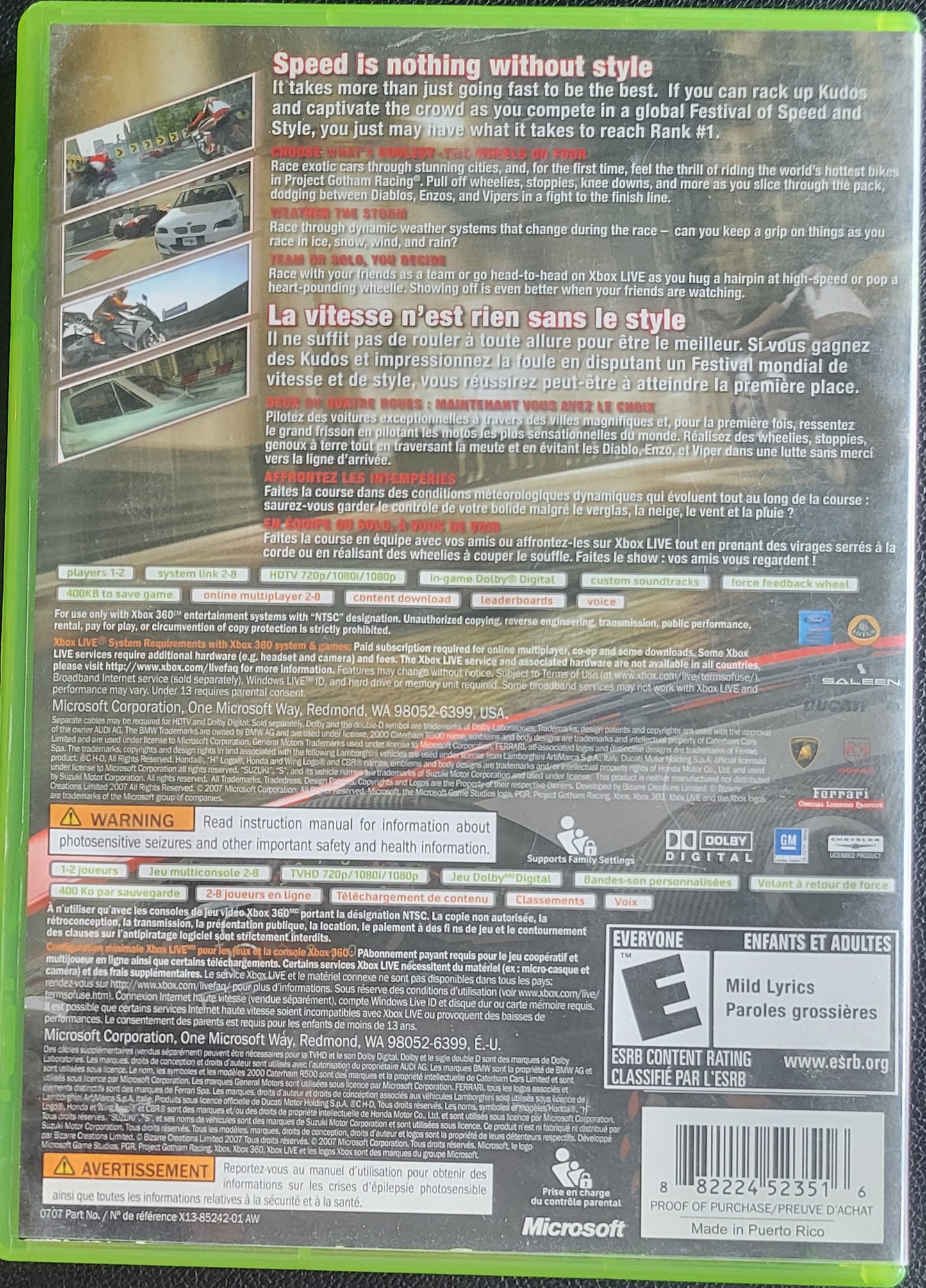 SEALED Project Gotham Racing 4 - (NEW) - Microsoft XBOX 360 - GREAT SHAPE