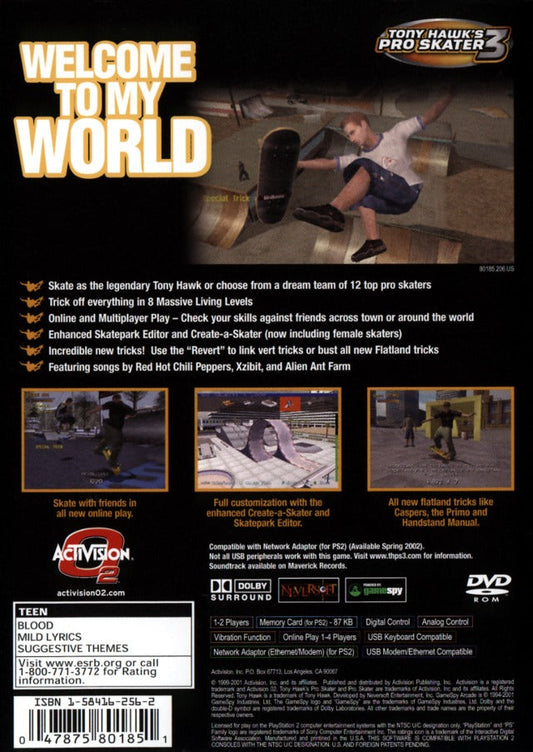 Tony Hawk's Pro Skater 3 – 2001 Sony PlayStation 2 PS2 (CIB) – Re-Sealed
