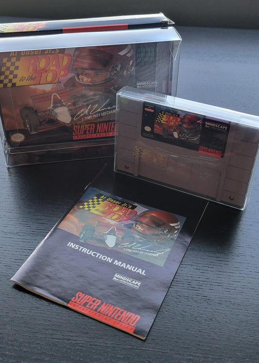 Al Unser Junior's: ROAD TO THE TOP CIB ● Box ● Cartridge ● Manual - MINT - SNES - Super Nintendo Ent. System NTSC Cartridge