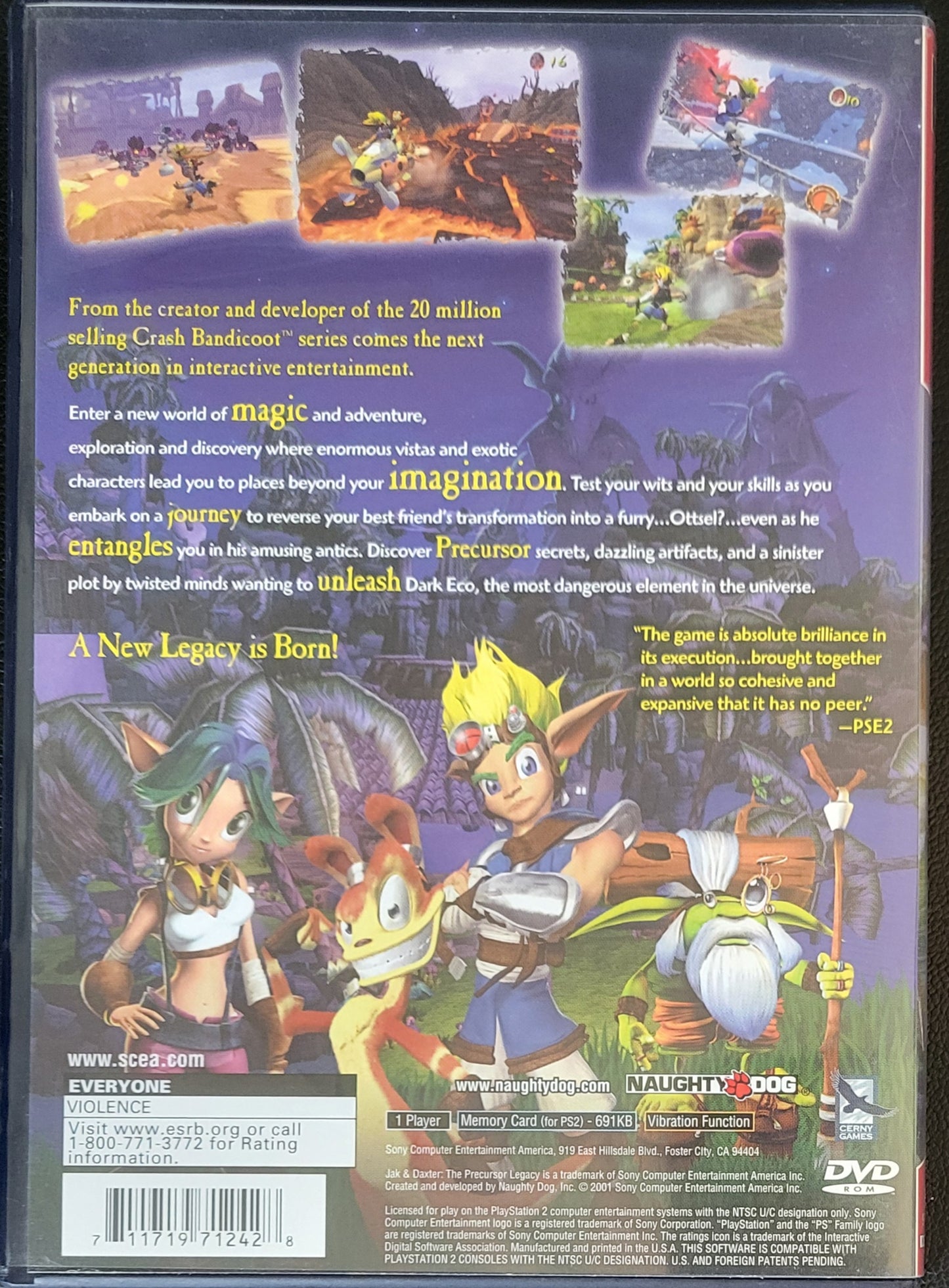 Jak & Daxter: The Precursor Legacy Greatest Hits - Sony PlayStation 2 PS2 (CIB) Pre-Owned Tested & Working Great Shape!