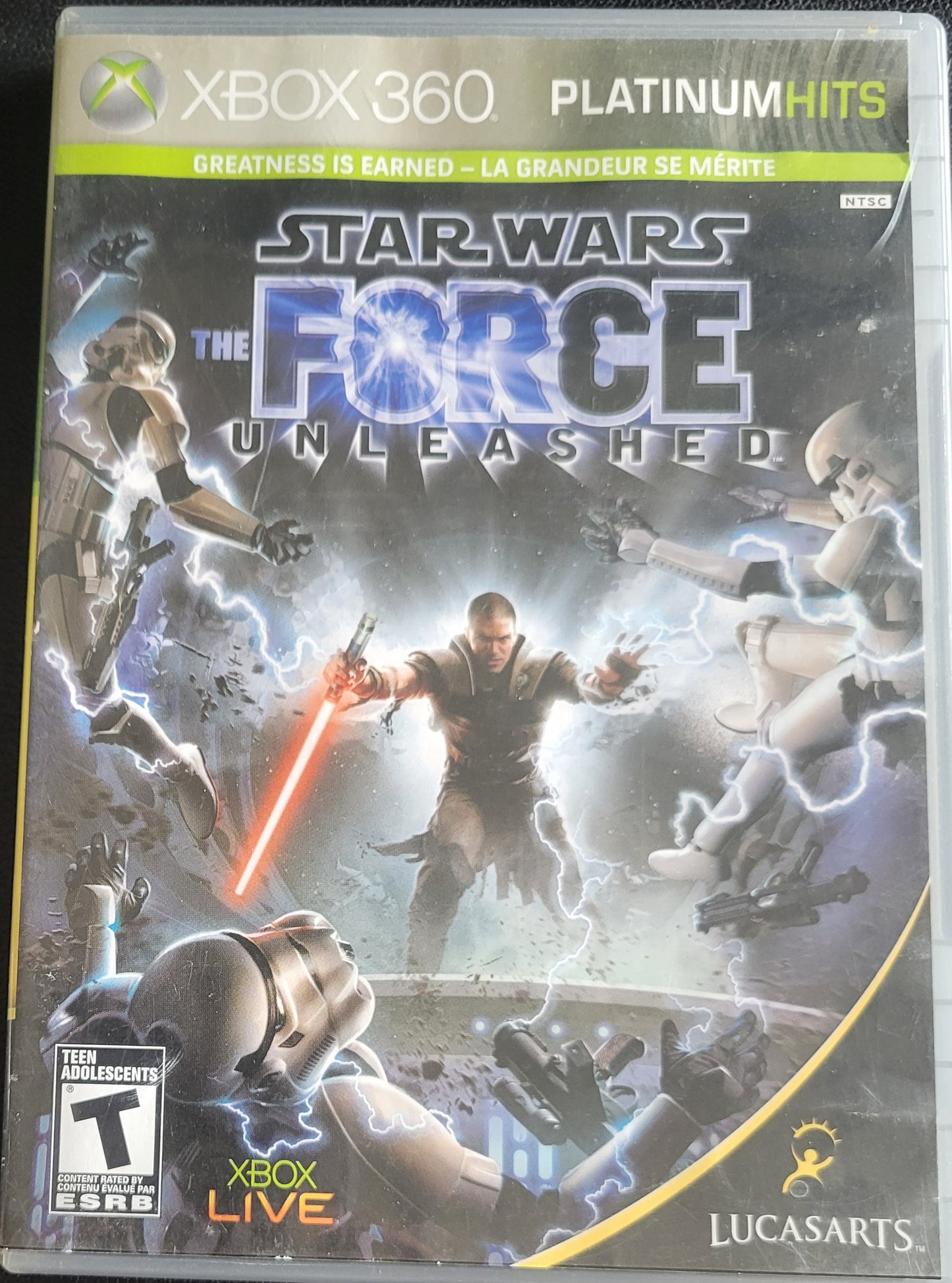 Star Wars Force Unleashed *Platinum Hits* - (CIB) - Microsoft XBOX 360 - Pre-Owned Like New CLEAN DISC
