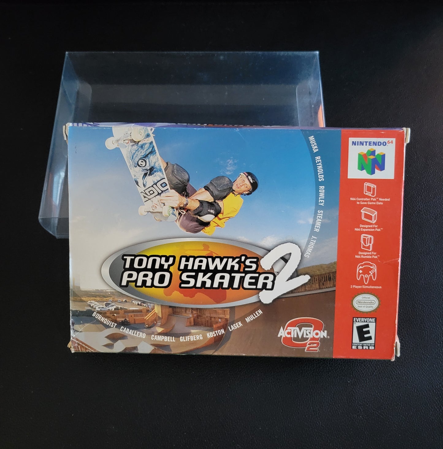 Tony Hawk's Pro Skater 2 - NINTENDO N64 (2001) (CIB) COMPLETE + Protector