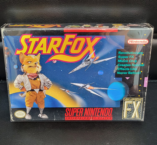 STARFOX Authentic CIB Box + Manual - SNES - Super Nintendo Ent. System NTSC Cartridge Includes Platic Protector GREAT SHAPE