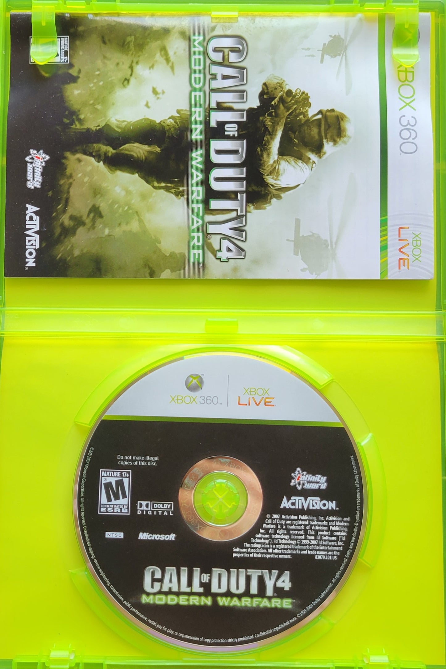RARE Microsoft Company Store Purchase! Call Of Duty 4: Modern Warfare - Microsoft XBOX 360 - CIB Pre-Owned Great Shape Tested & Working