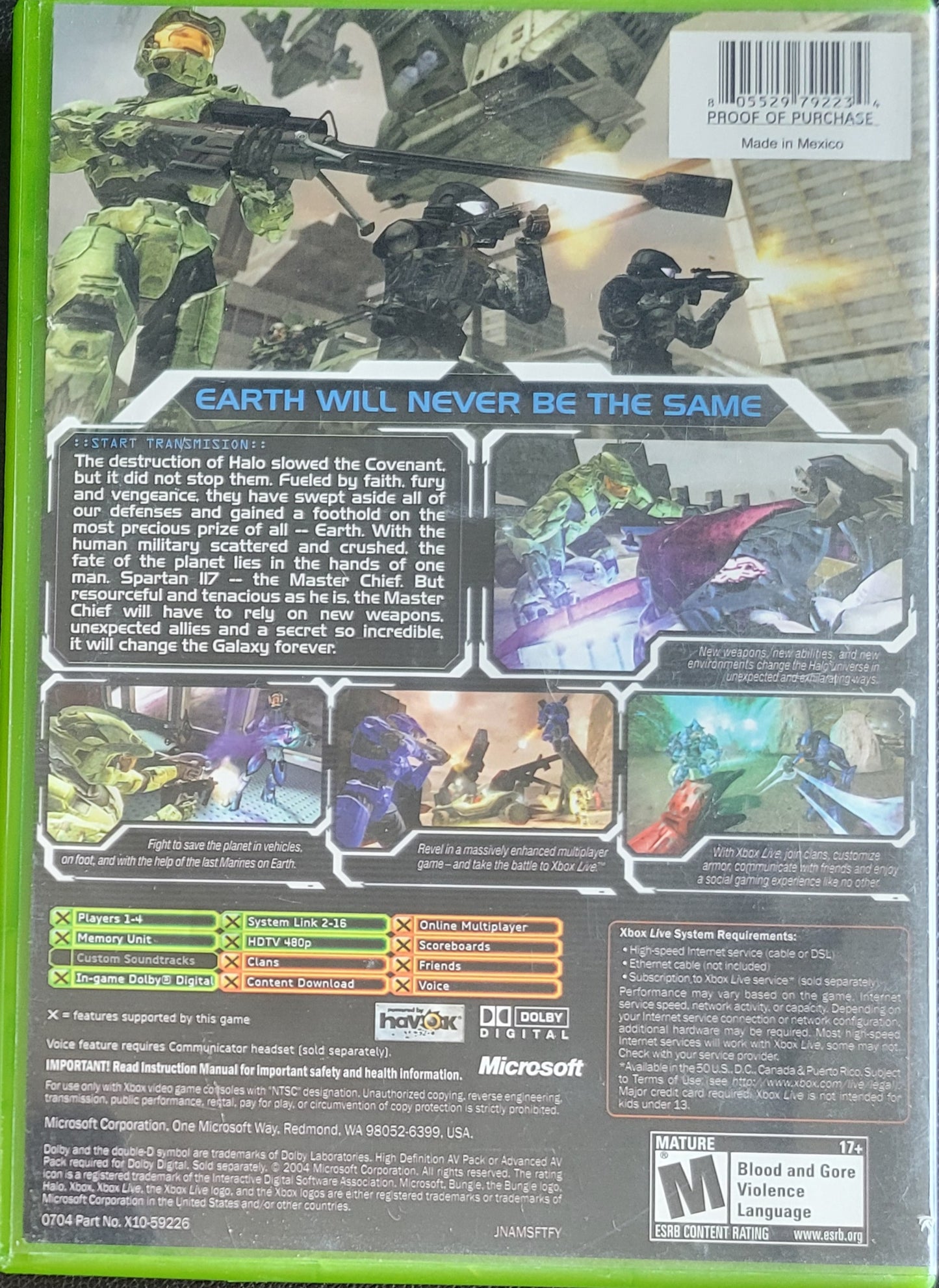 Halo 2 - Microsoft XBOX - CIB Pre-Owned Great Shape Tested & Working