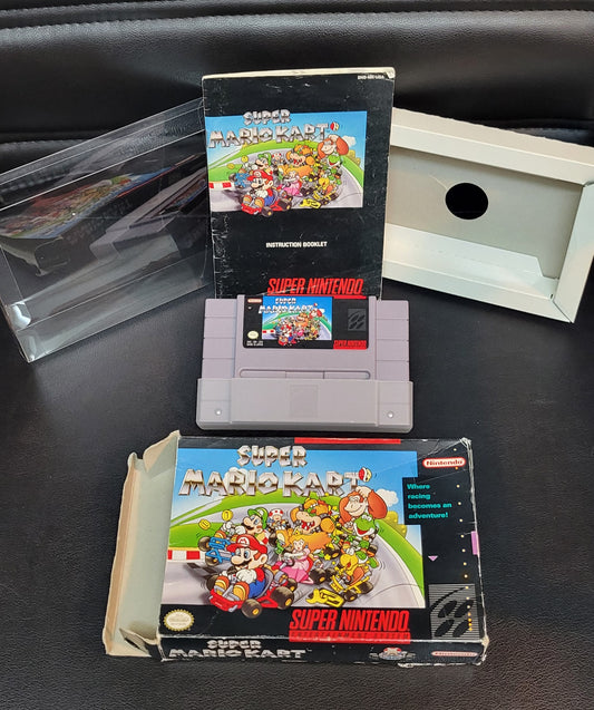 Super MARIO KART Authentic CIB 1992 SNES Authentic Cartridge (Super Nintendo Entertainment System) Classic Arcade Game Great Original Condition Immaculate