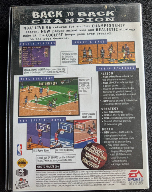 NBA Live '96 - Boxed CIB (Sega Genesis) | 1995 | Sports