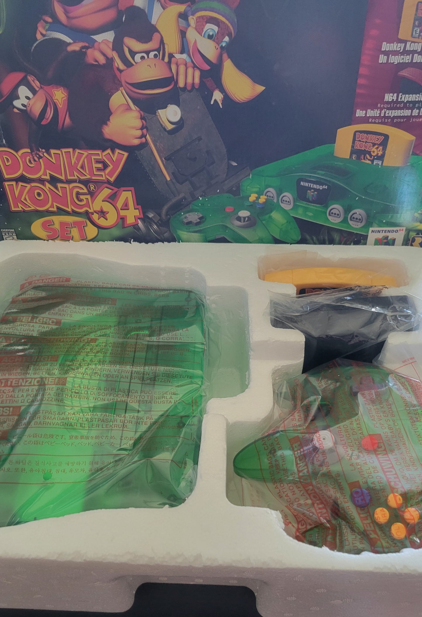 N64 Donkey Kong 64' Edition (Early Release) Nintendo 64 System ● OPEN BOX ● FACTORY PLASTIC ● IMMACULATE CONDITION