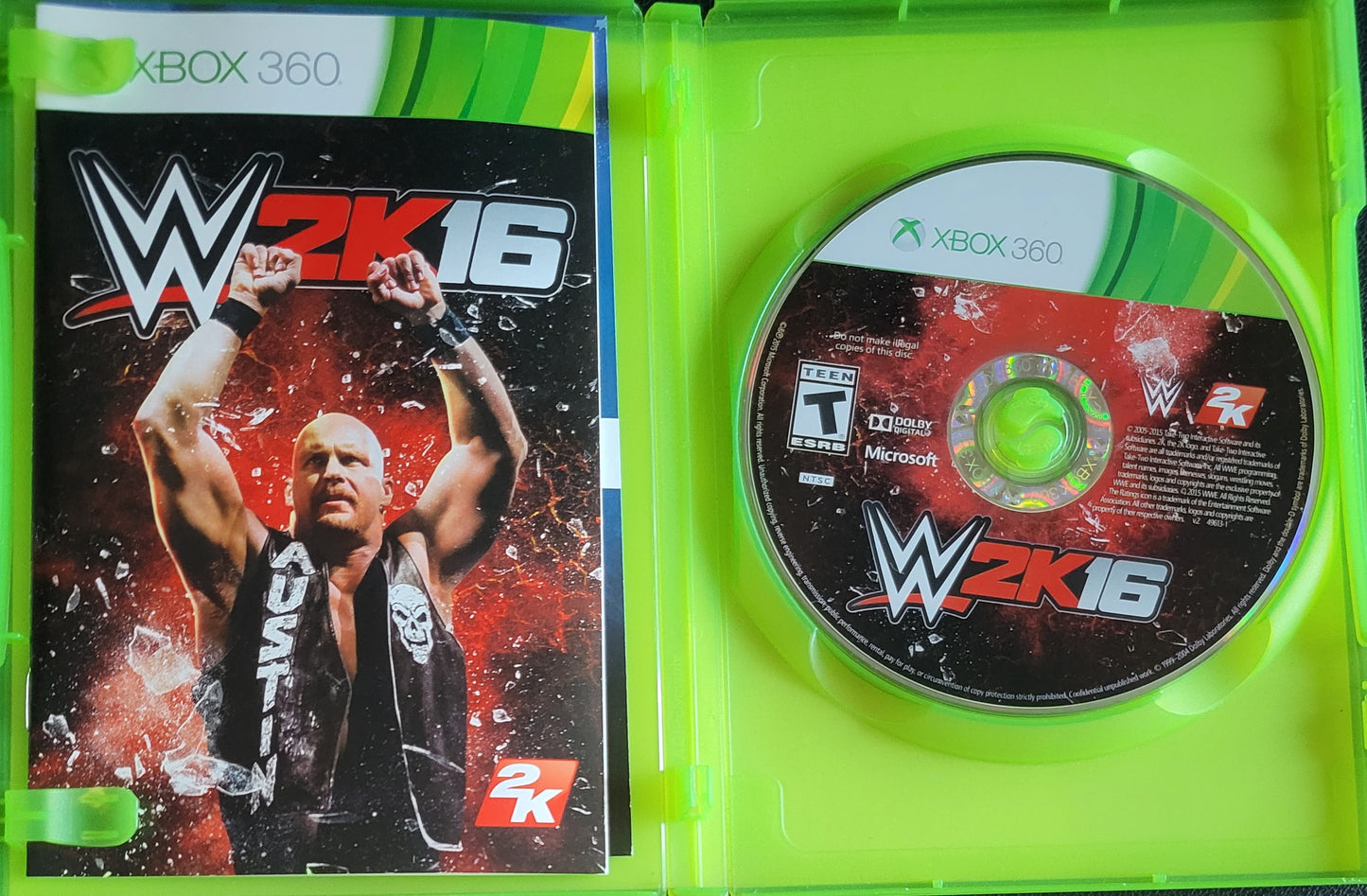 WWE 2K16 – Microsoft Xbox 360 CIB – Clean Disc – RE-SEALED (2015)
