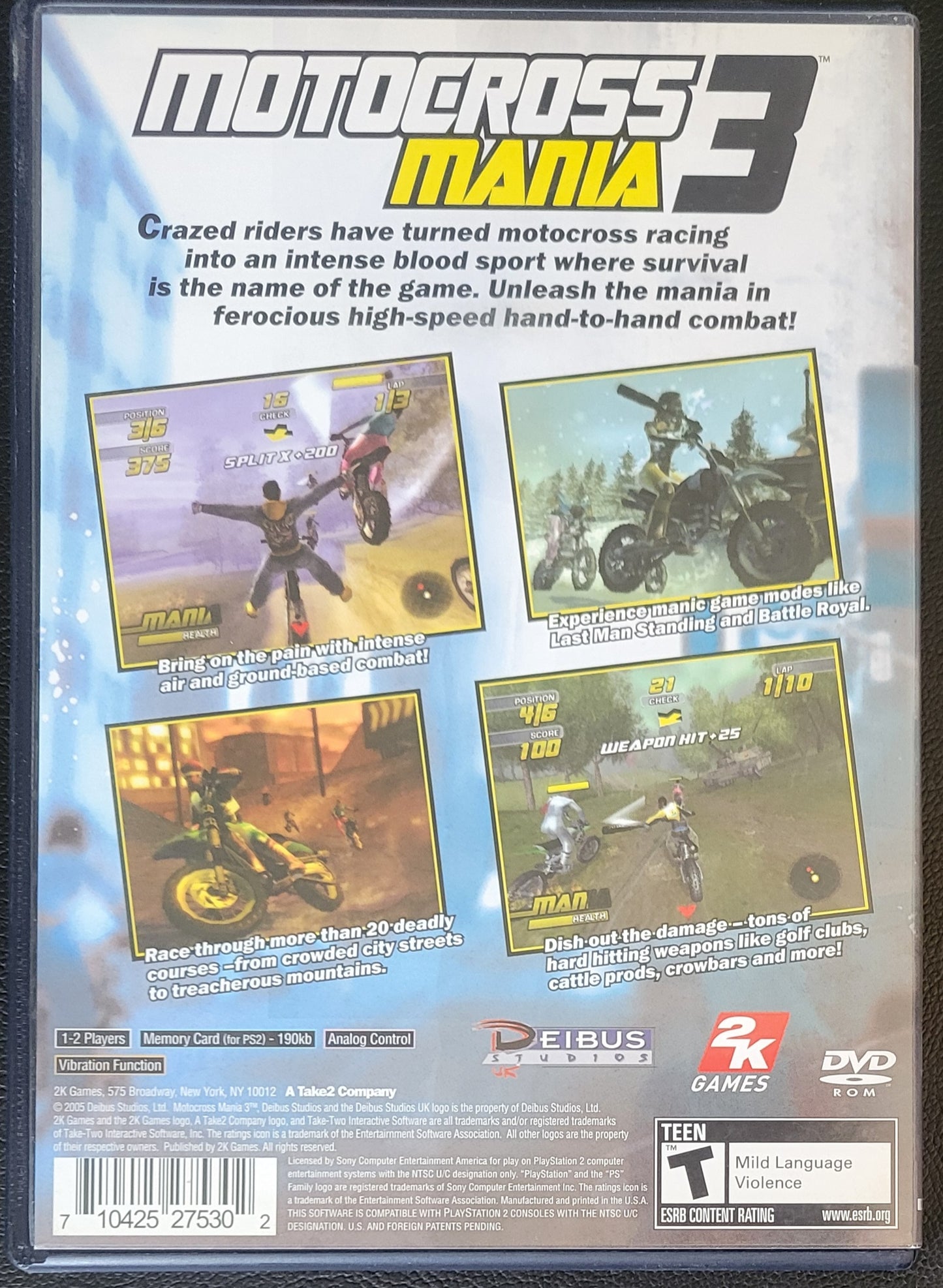 Motocross Mania 3 - Sony PlayStation 2 PS2 (CIB) Pre-Owned Tested & Working Great Shape!