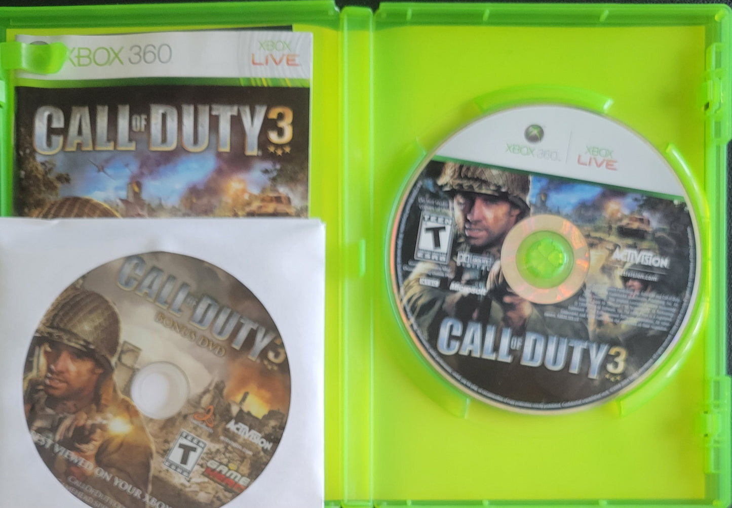 RARE Call Of Duty 3 Gold Edition! - (CIB) - Microsoft XBOX 360 - Pre-Owned Like New CLEAN DISC