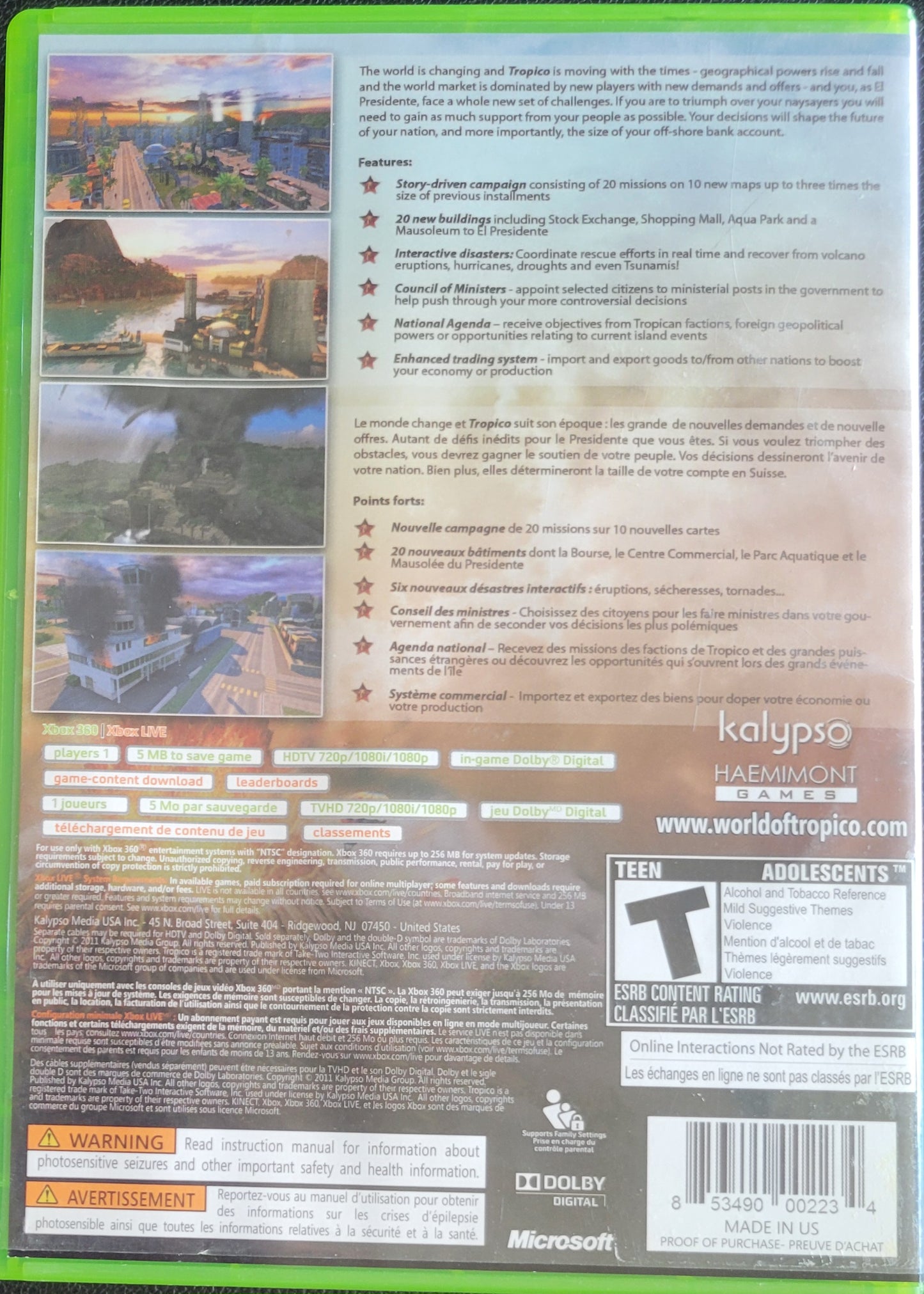 Tropico 4 - (CIB) - Microsoft XBOX 360 - Pre-Owned Like New CLEAN DISC
