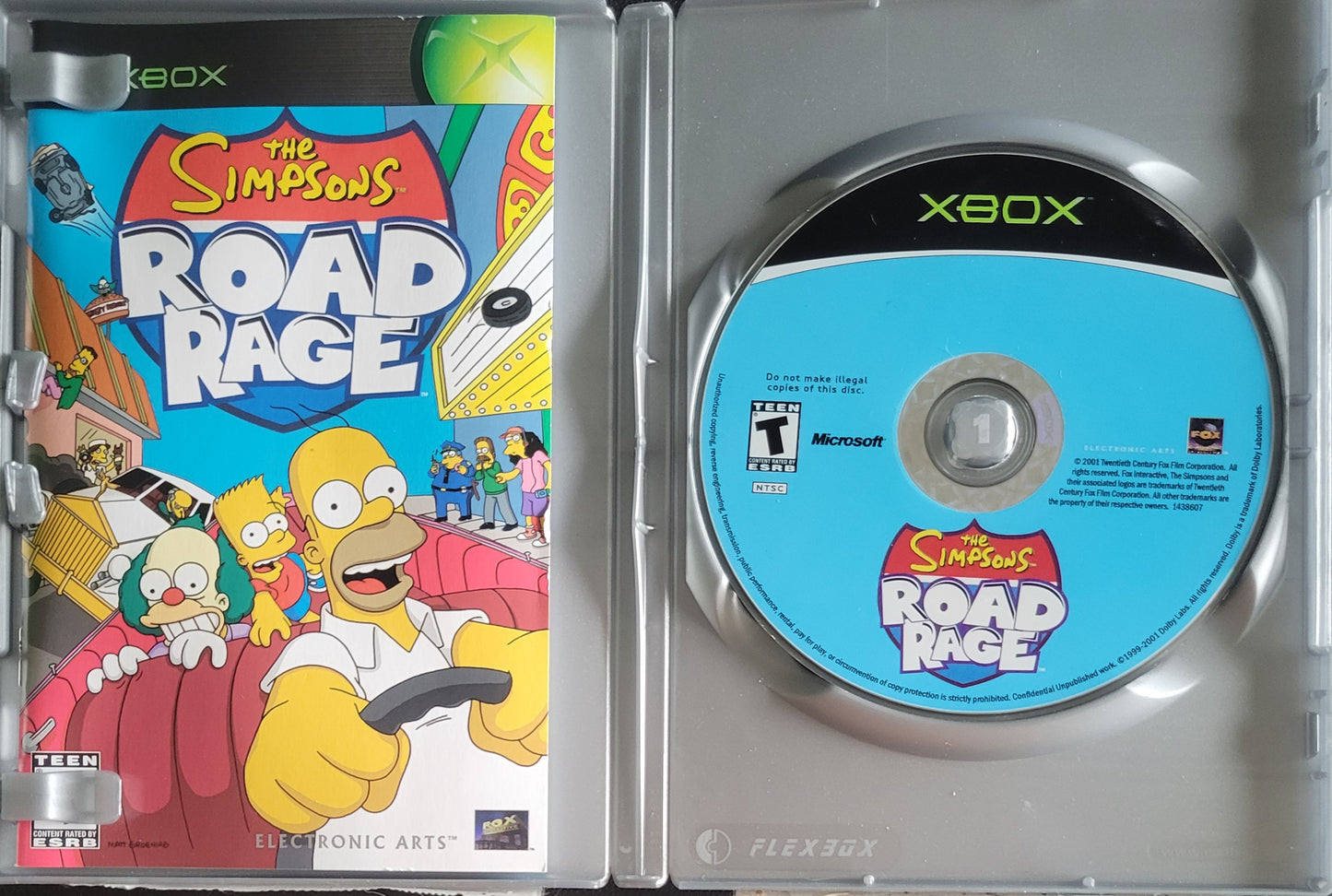 The Simpsons: Road Rage *Platinum Hits* - (CIB) OG Microsoft XBOX Pre-Owned Great Shape Tested & Working CLEAN DISC