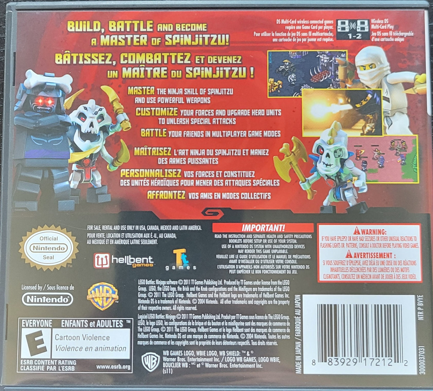 LEGO: Battles Ninjago - Nintendo DS - Handheld Console NTSC Cartridge Only Tested & Working