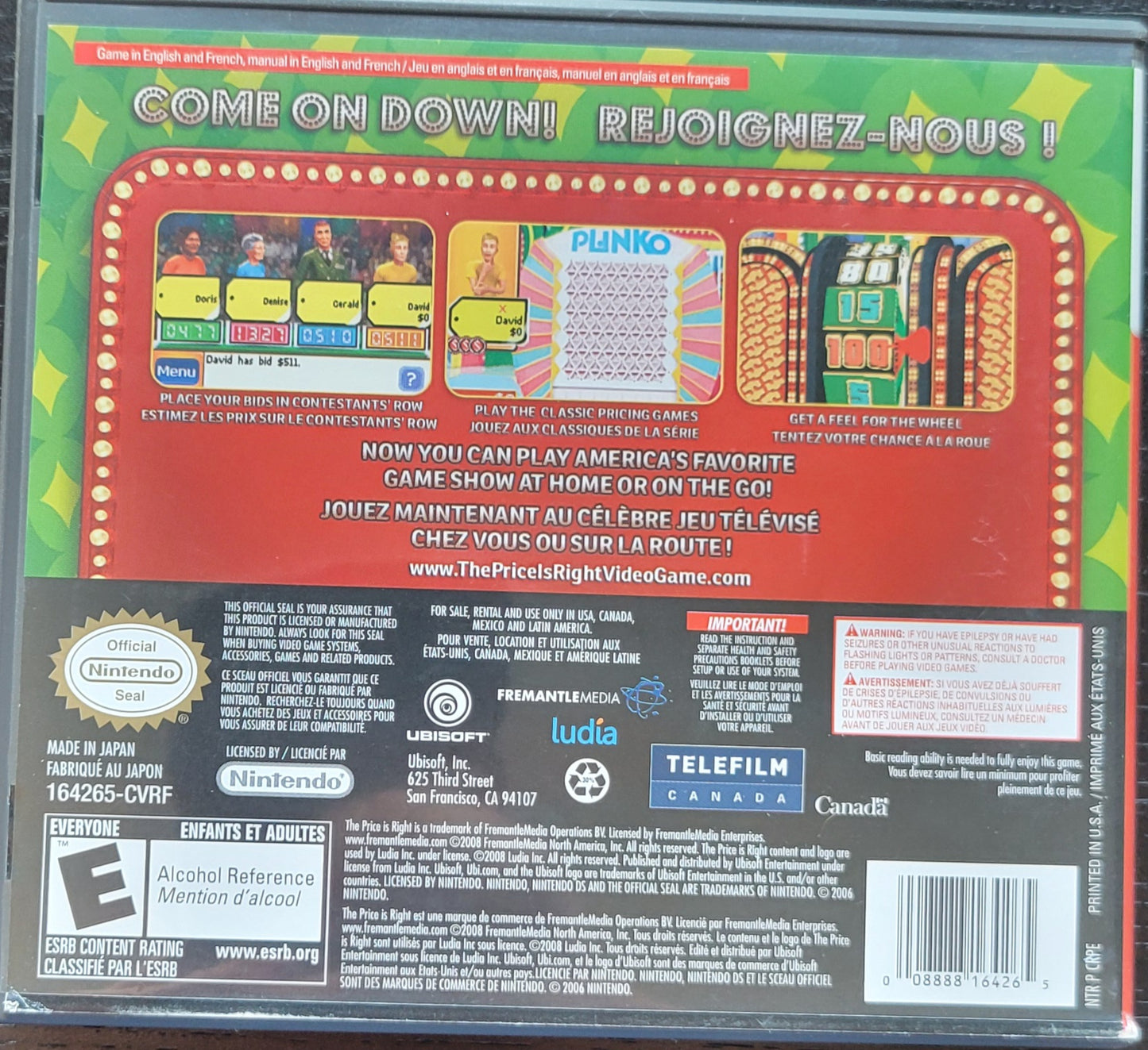 The Price Is Right - Nintendo DS - Handheld Console NTSC Cartridge Only Tested & Working