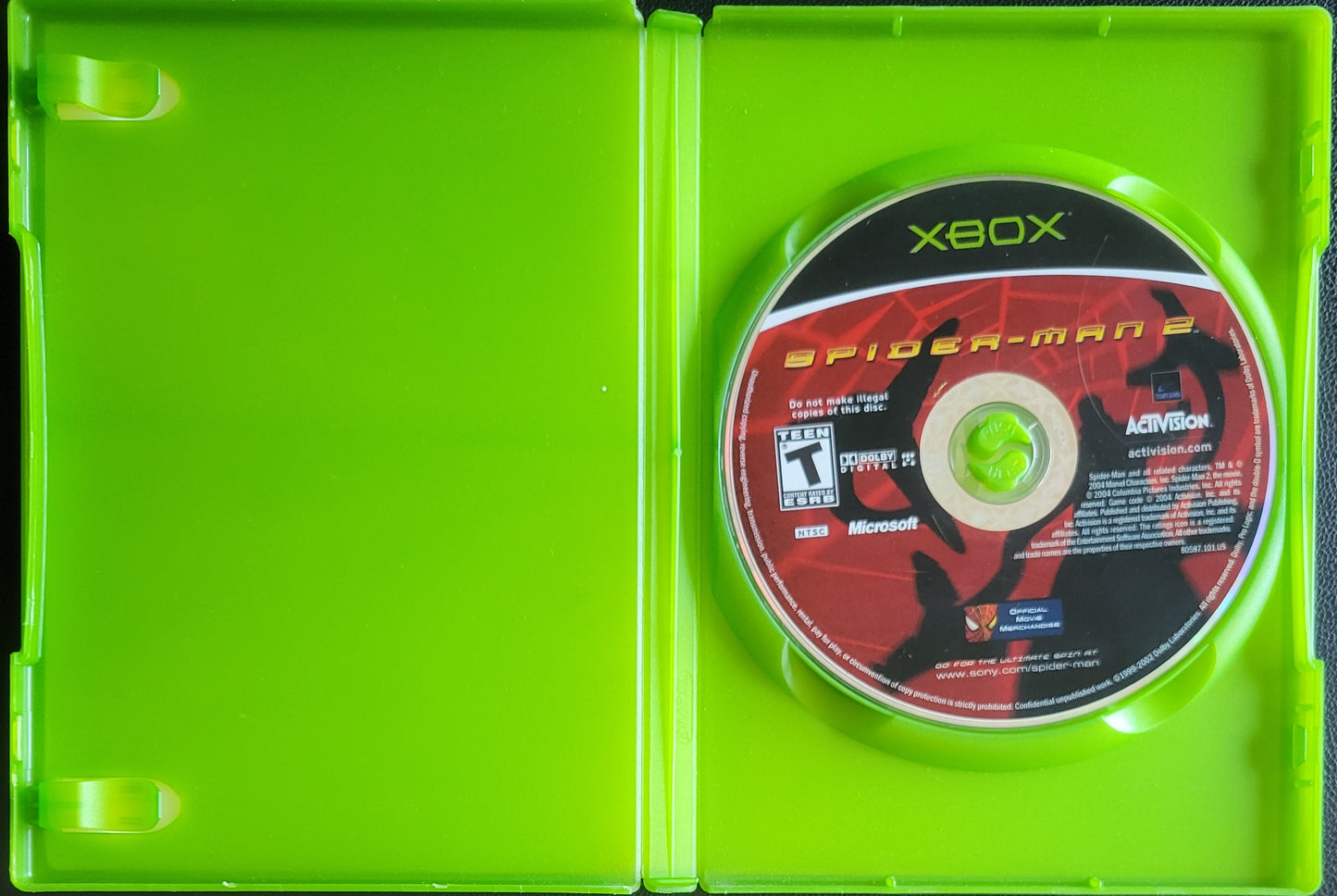 Spider-Man 2 Microsoft XBOX - CWB Pre-Owned Great Shape Tested & Working CLEAN DISC