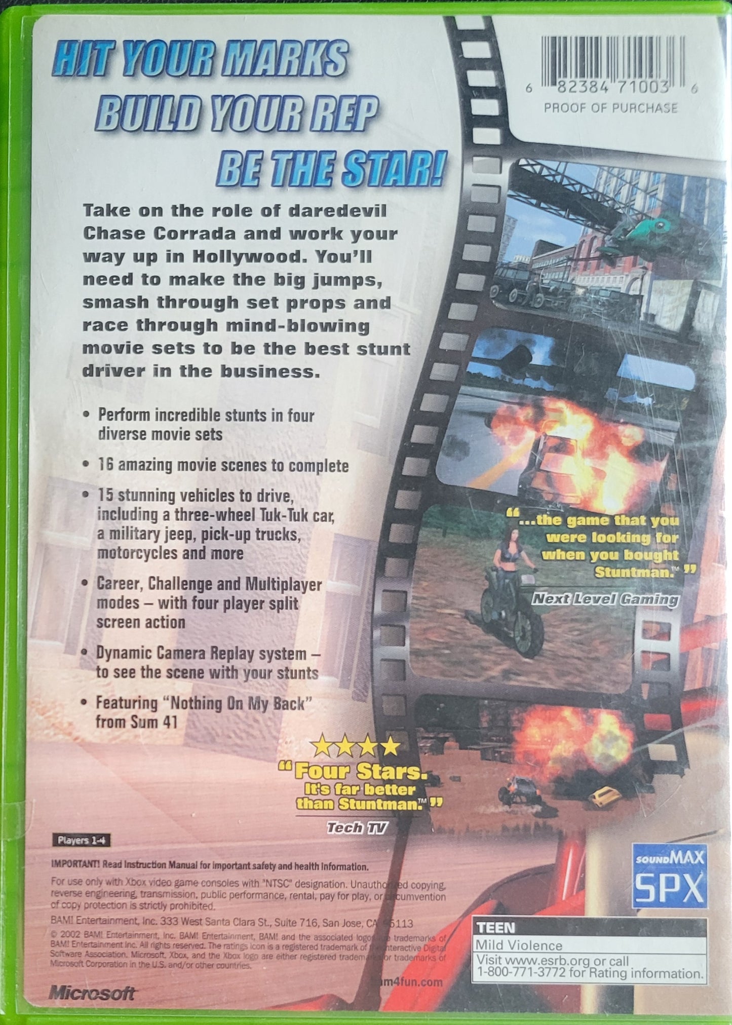 Chase Holywood Stunt Driver (CIB) OG Microsoft XBOX Pre-Owned Great Shape Tested & Working CLEAN DISC