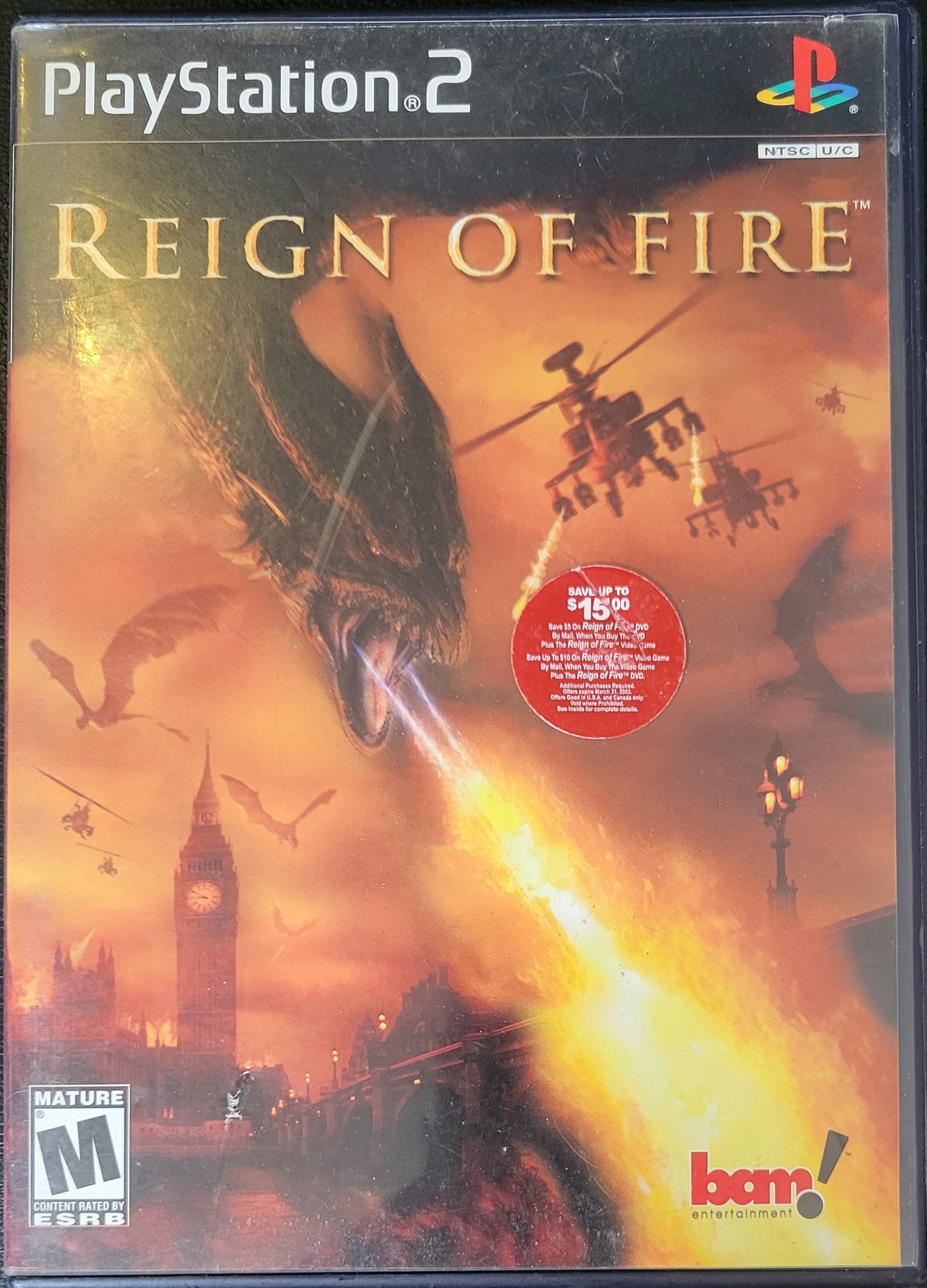 Reign Of Fire - Sony PlayStation 2 PS2 (CIB) Pre-Owned Tested & Working Like New!