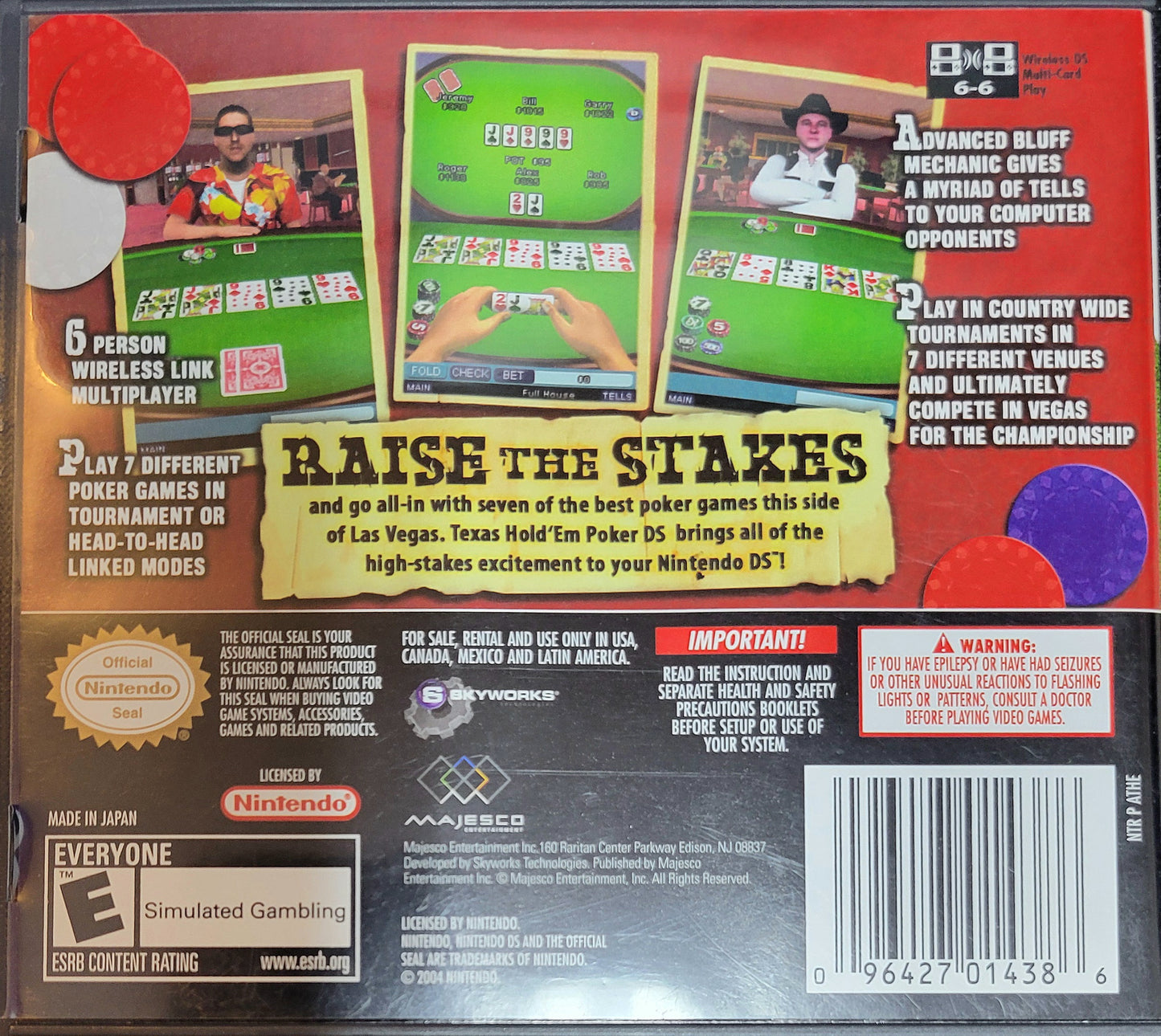 Texas Hold'em Poker - CIB Nintendo DS (2007) - MINT