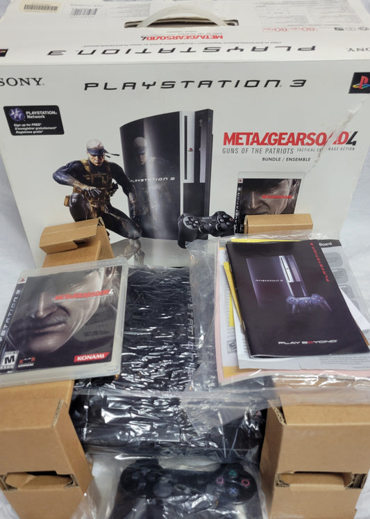 RARE Metal Gear Solid 4 Special Edition – Limited Package CIB | PS3 Console + 1 Controller + Hookups | Factory Inserts | Matching Serials | Excellent Condition