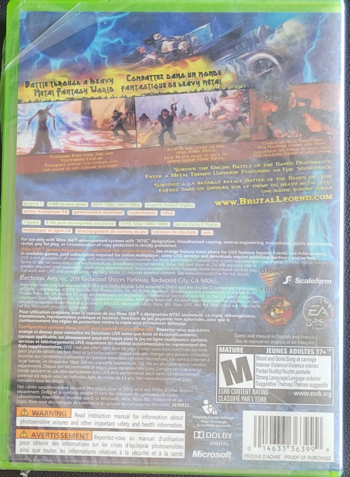 Brutal Legend FACTORY SEALED - Microsoft XBOX 360 - New
