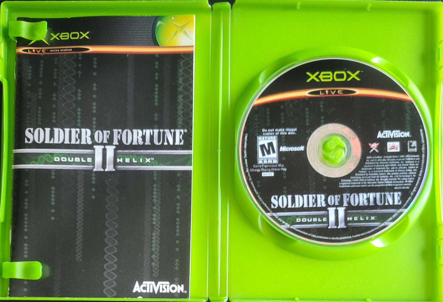 Soldier Of Fortune 2: Double Helix - Microsoft XBOX - CIB Pre-Owned Great Shape Tested & Working