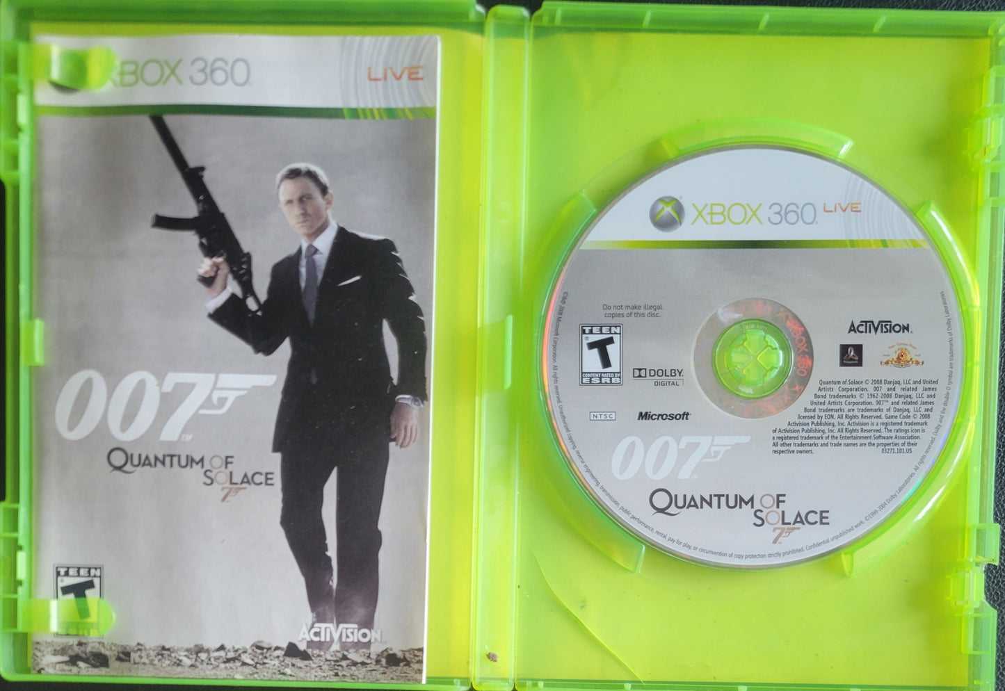 007 Quantum Of Solace - (CIB) - Microsoft XBOX 360 - Pre-Owned Like New CLEAN DISC